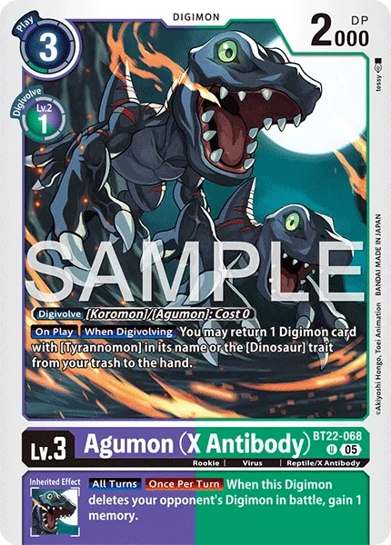 BT22-068 Agumon (X-Antibody), Uncommon