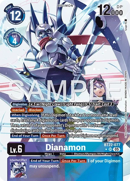 BT22-077 Dianamon, Super Rare, AA