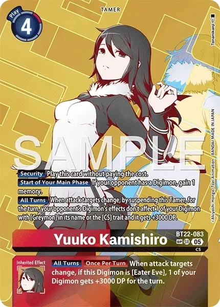 BT22-083 Yuuko Kamishiro, Super Rare, SP