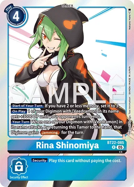 BT22-085 Rina Shinomiya, Rare