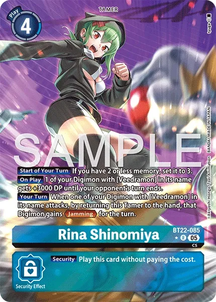 BT22-085 Rina Shinomiya, Rare, AA