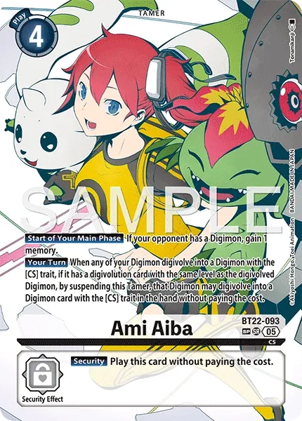BT22-093 Ami Aiba, Super Rare, SP
