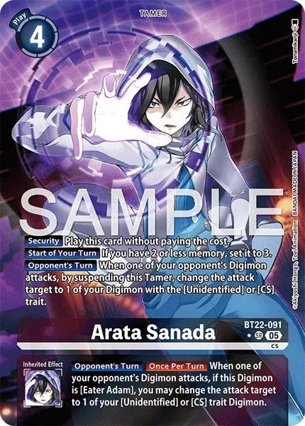 BT22-091 Arata Sanada, Super Rare, AA