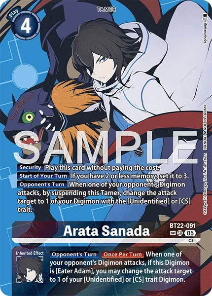 BT22-091 Arata Sanada, Super Rare, SP