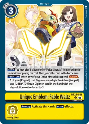 BT22-098 Unique Emblem: Fable Waltz, Uncommon