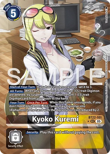 BT22-101 Kyoko Kuremi, Secret Rare, AA