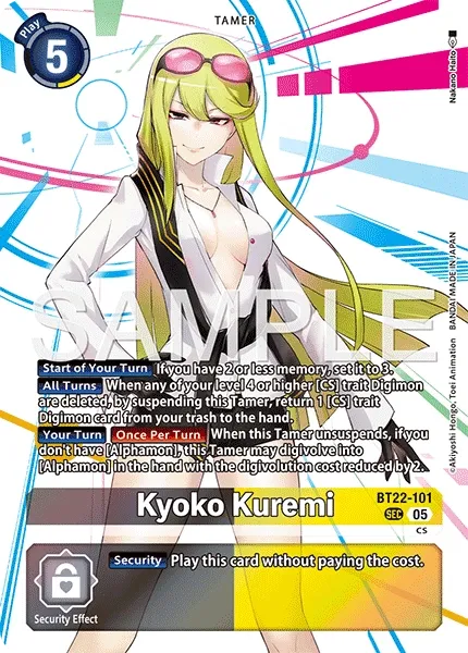 BT22-101 Kyoko Kuremi, Secret Rare