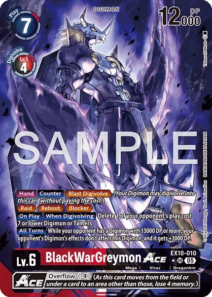 EX10-010 BlackWarGreymon ACE, Super Rare, AA