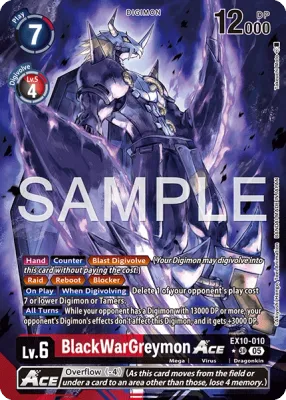 EX10-010 BlackWarGreymon ACE, Super Rare, AA