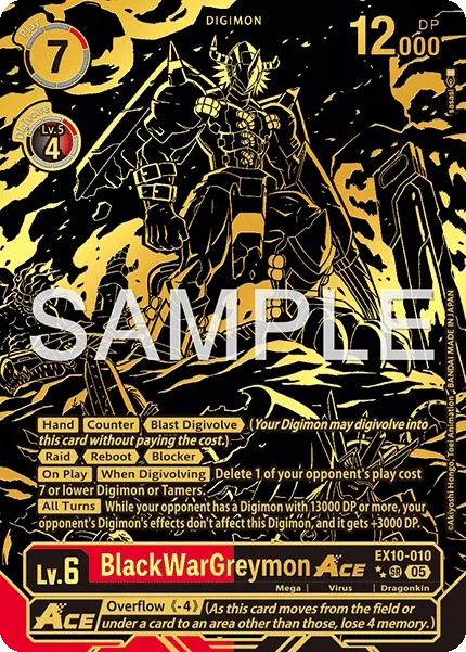 EX10-010 BlackWarGreymon ACE, Super Rare, SP