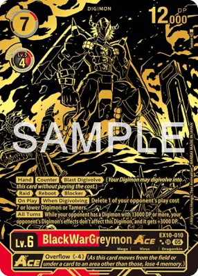 EX10-010 BlackWarGreymon ACE, Super Rare, SP