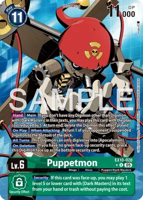 EX10-020 Puppetmon, Rare, AA