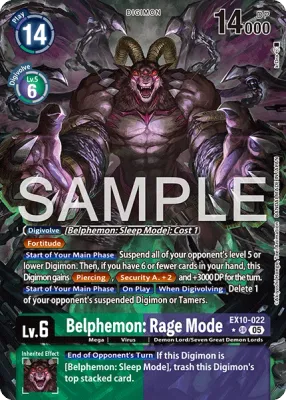 EX10-022 Belphemon: Rage Mode, Super Rare, AA