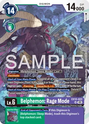 EX10-022 Belphemon: Rage Mode, Super Rare
