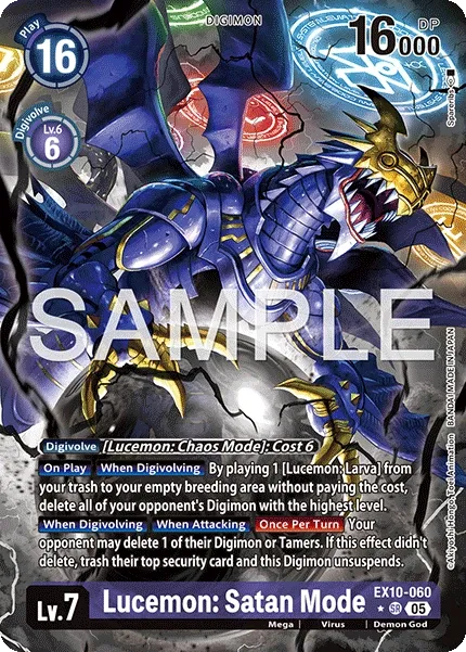 EX10-060 Lucemon: Satan Mode, Super Rare, AA