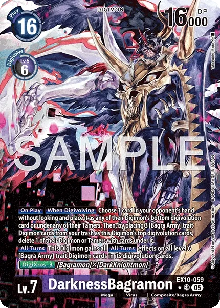 EX10-059 DarknessBagramon, Super Rare, AA