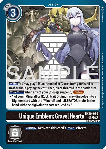 EX10-069 Unique Emblem: Gravel Hearts, Uncommon