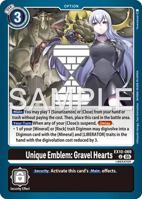 EX10-069 Unique Emblem: Gravel Hearts, Uncommon