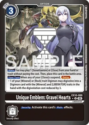 EX10-069 Unique Emblem: Gravel Hearts, Limited Uncommon