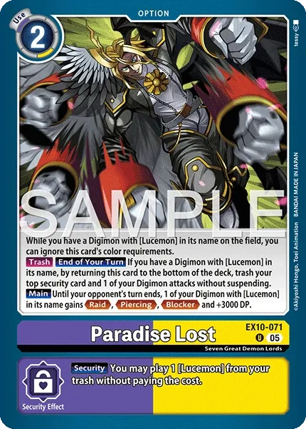 EX10-071 Paradise Lost, Uncommon