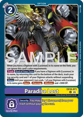 EX10-071 Paradise Lost, Uncommon
