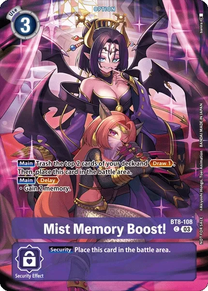 BT8-108 Mist Memory Boost!, Box Topper