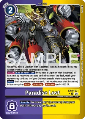 EX10-071 Paradise Lost, Limited Uncommon