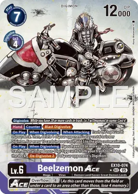 EX10-074 Beelzemon ACE, Secret Rare, AA