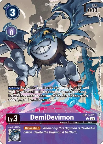 BT15-070 DemiDevimon, Box Topper
