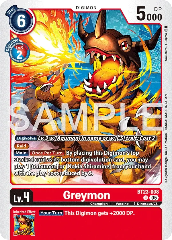 BT23-008 Greymon, Uncommon