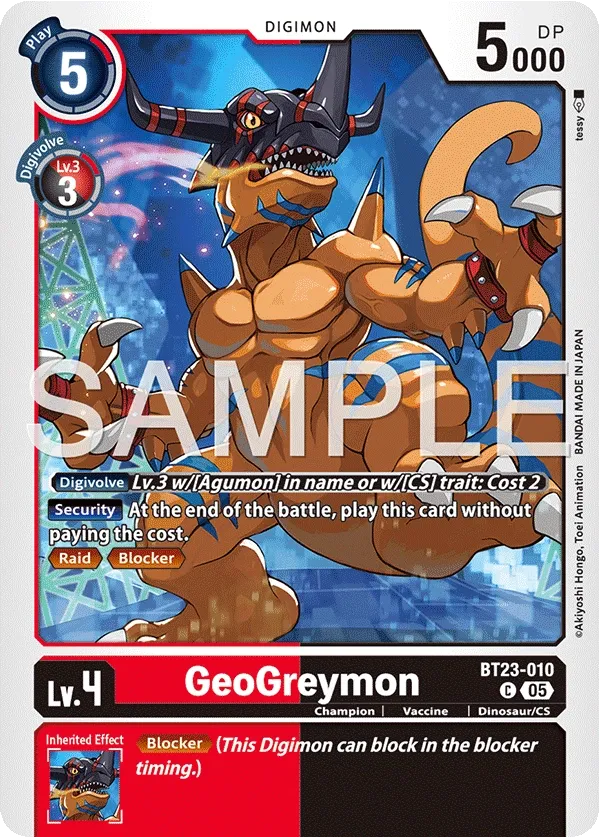 BT23-010 GeoGreymon, Common