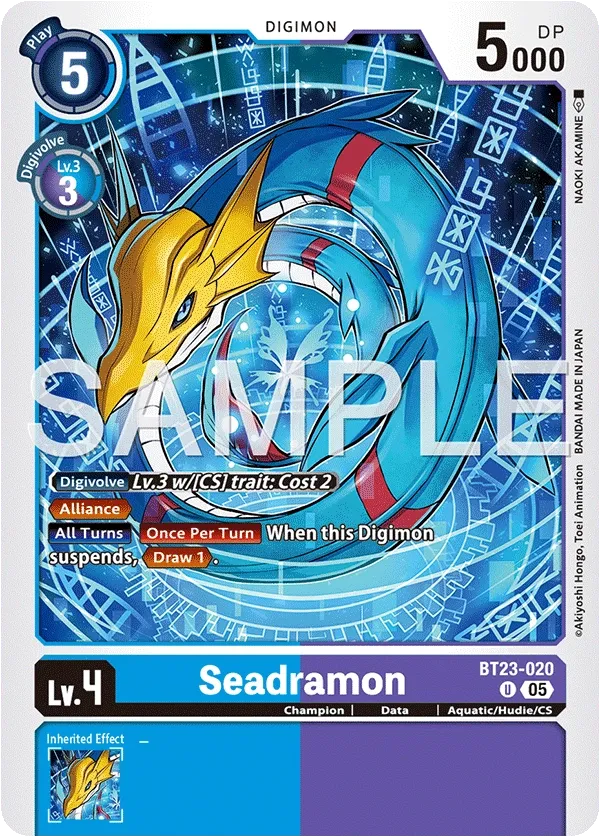 BT23-020 Seadramon, Uncommon