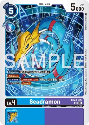 BT23-020 Seadramon, Uncommon