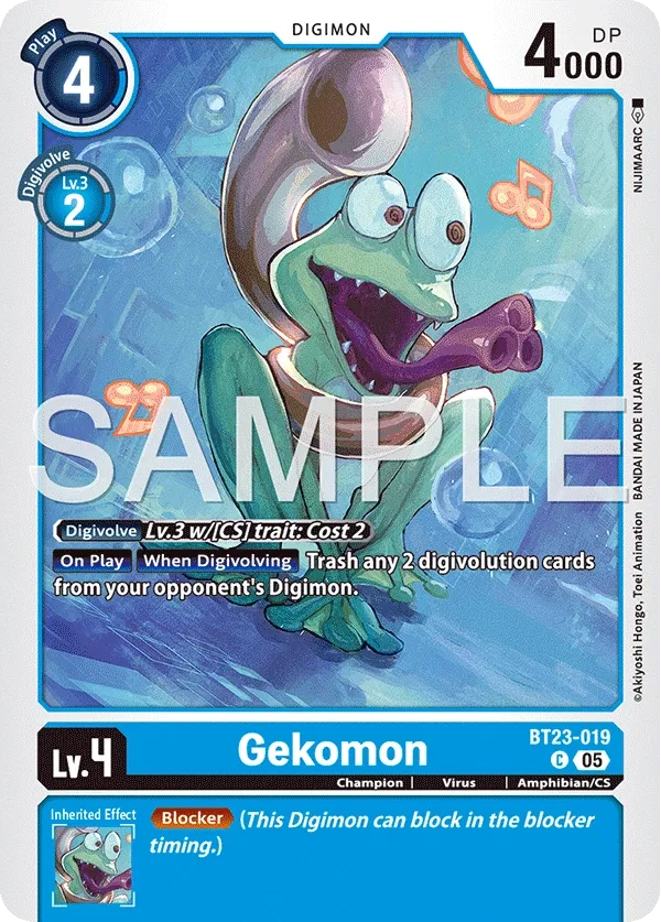 BT23-019 Gekomon, Common