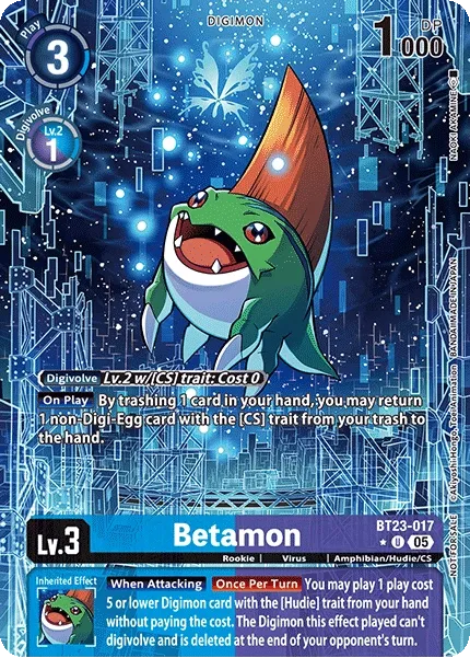 BT23-017 Betamon, Uncommon, Box Topper