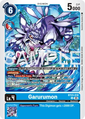 BT23-018 Garurumon, Uncommon