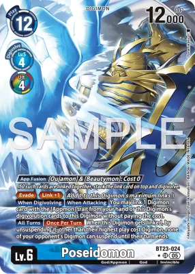 BT23-024 Poseidomon, Super Rare, AA