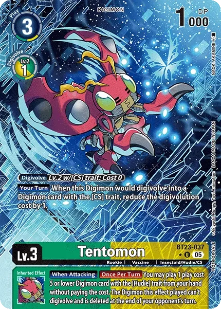 BT23-037 Tentomon, Uncommon, Box Topper