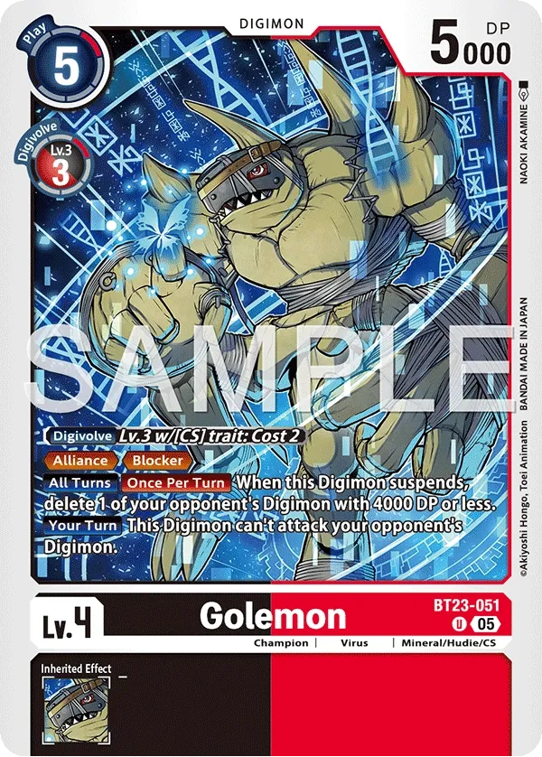 BT23-051 Golemon, Uncommon