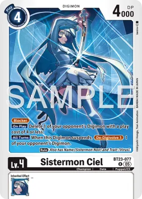 BT23-077 Sistermon Ciel, Rare