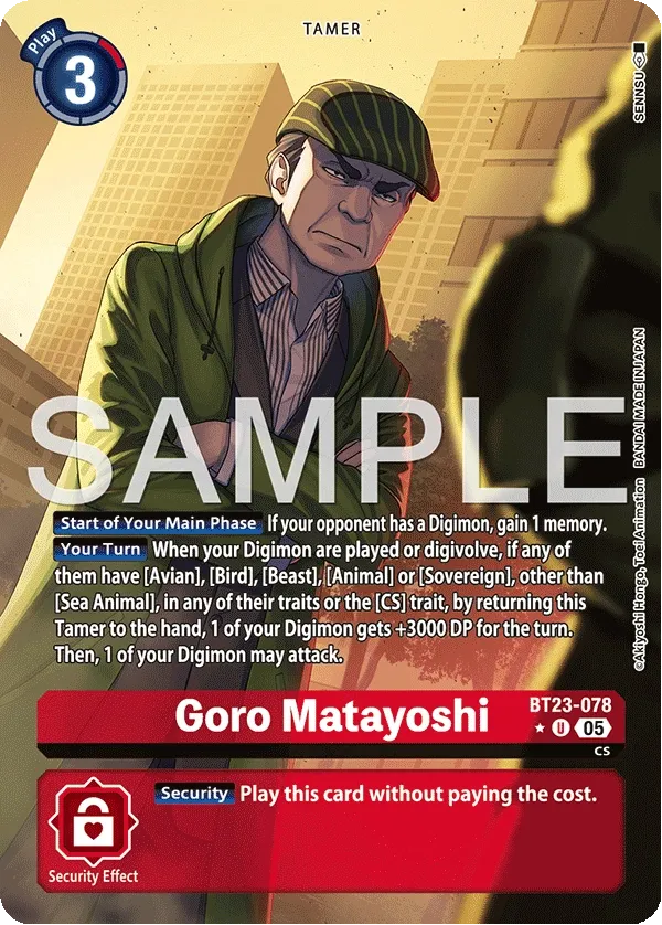BT23-078 Goro Matayoshi, Uncommon, AA