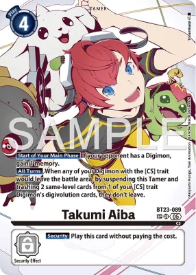BT23-089 Takumi Aiba, Super Rare, SP