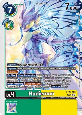BT23-101 Hudiemon, Secret Rare