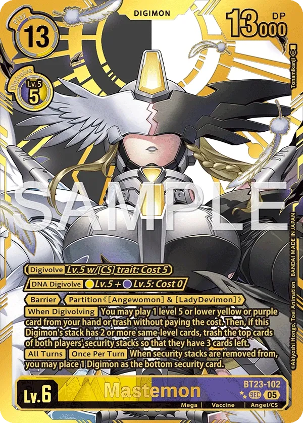 BT23-102 Mastemon, Secret Rare, SP