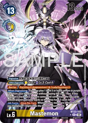 BT23-102 Mastemon, Secret Rare, AA