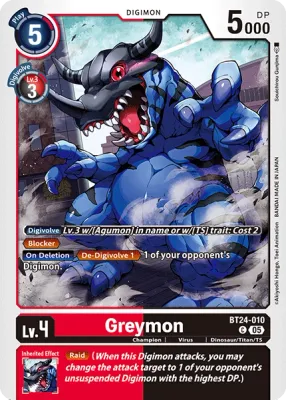 BT24-010 Greymon, Common