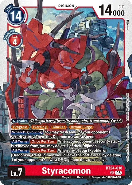 BT24-018 Styracomon, Super Rare