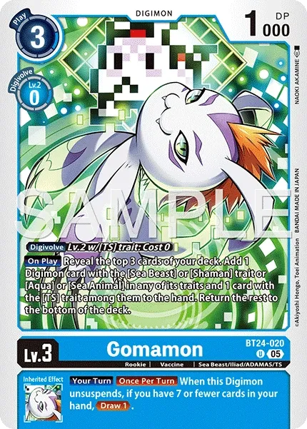 BT24-020 Gomamon, Uncommon