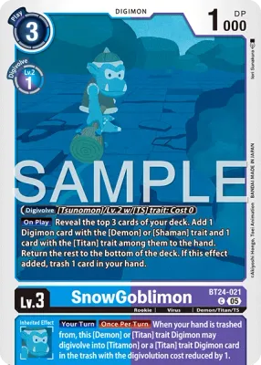 BT24-021 SnowGoblimon, Common
