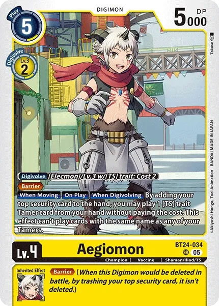 BT24-034 Aegiomon, Super Rare